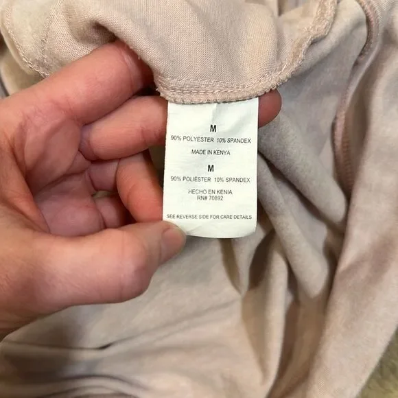 Apana Light Pink Cowl Neck Pullover Yoga Soft Sweater Thumbhole Women Medium - Picture 8 of 10